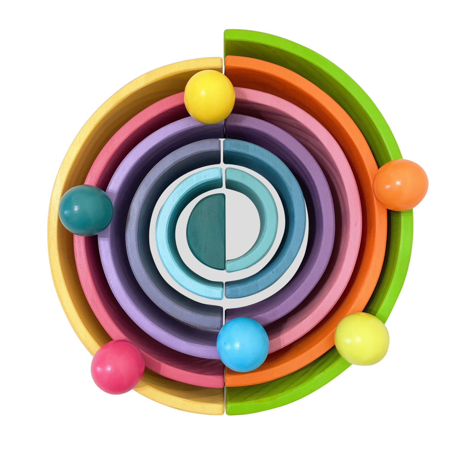 6-Piece Pastel Wooden Balls – 1.8