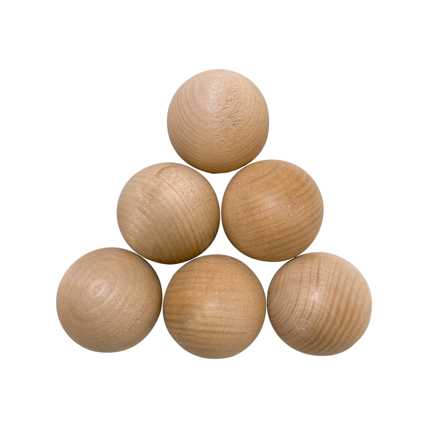 6-Piece Natural Wooden Balls – 1.8
