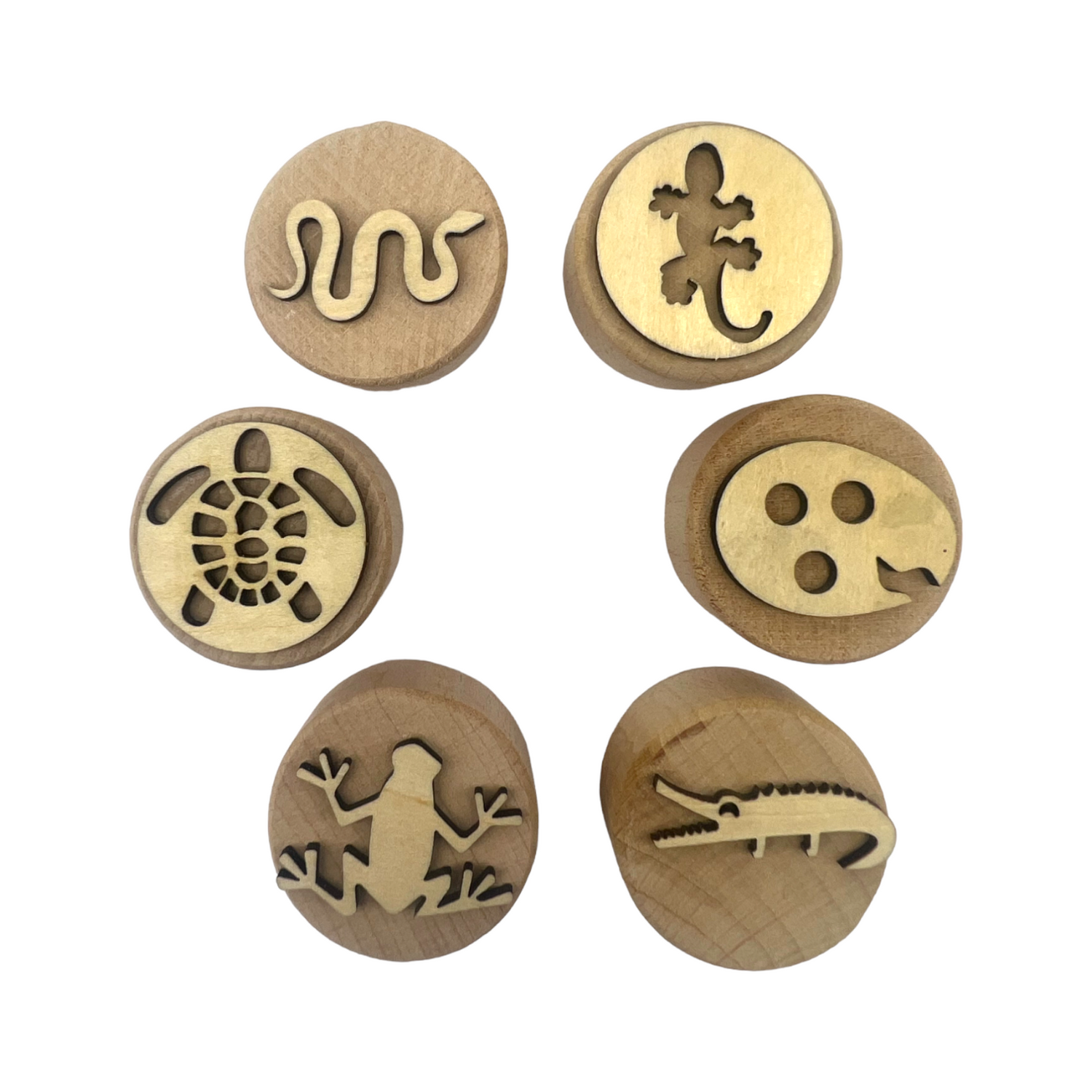 Wooden Playdough Stampers Set