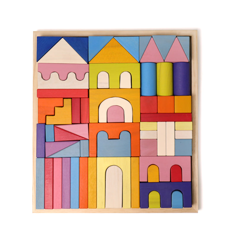 62 Pcs STAINED Large Castle Building Blocks Set