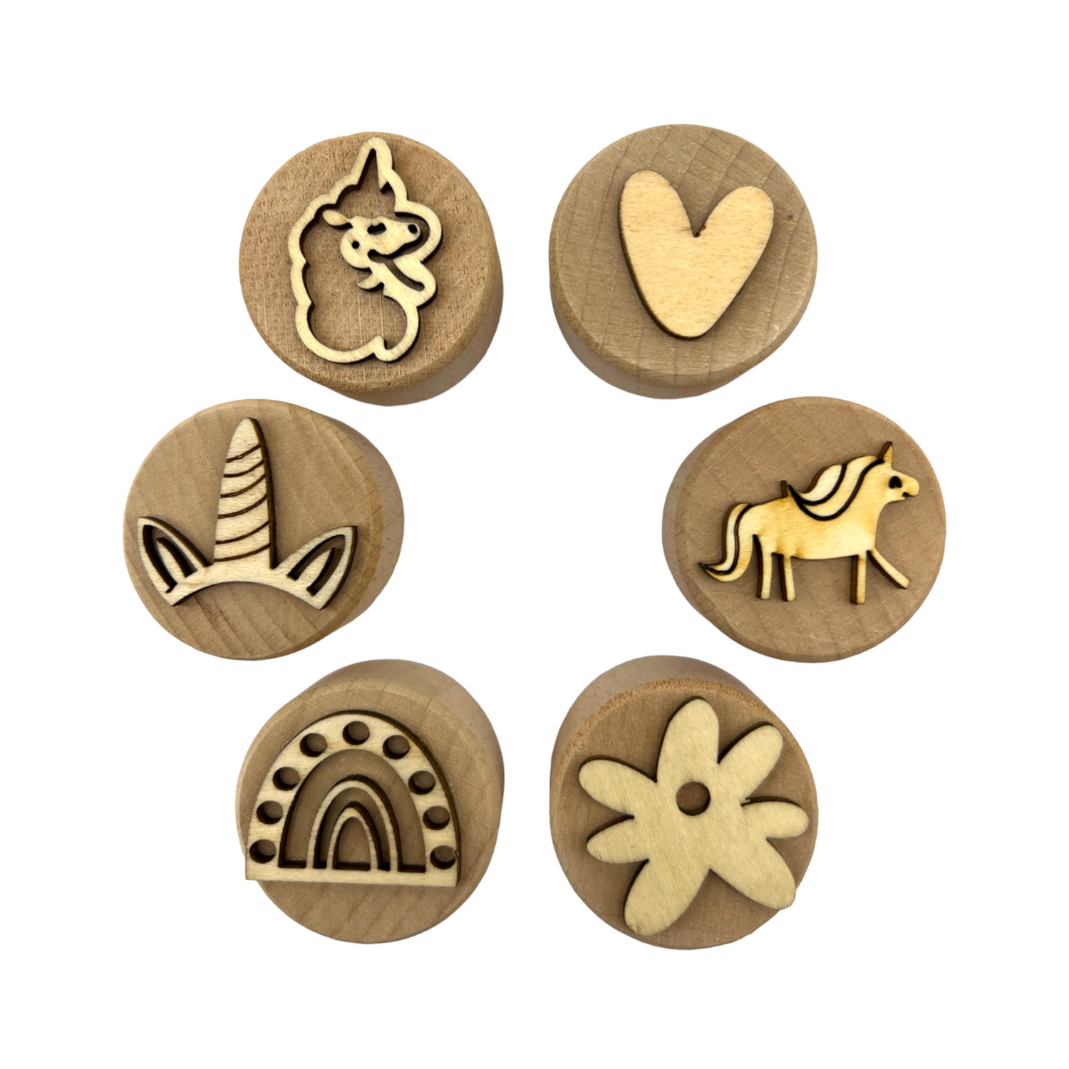 Wooden Playdough Stampers Set