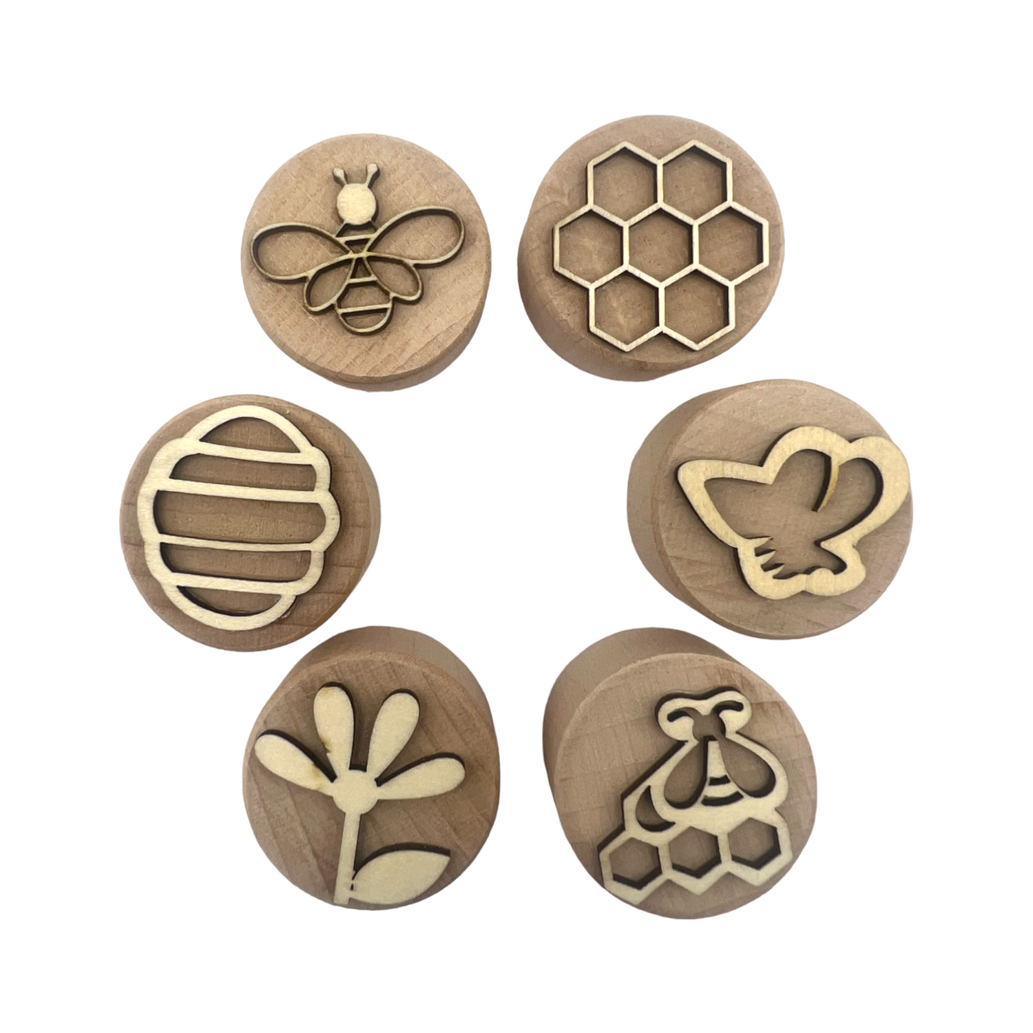 Wooden Playdough Stampers Set