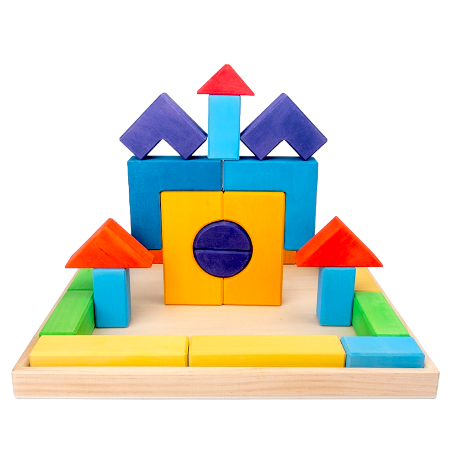 46 Pcs STAINED Large Basic II Building Block Set with Storage Tray