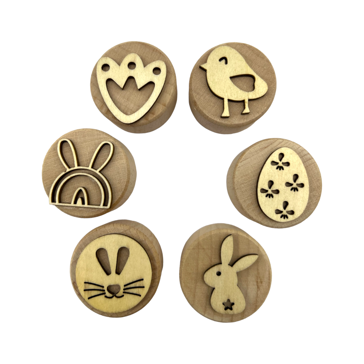 Wooden Playdough Stampers Set