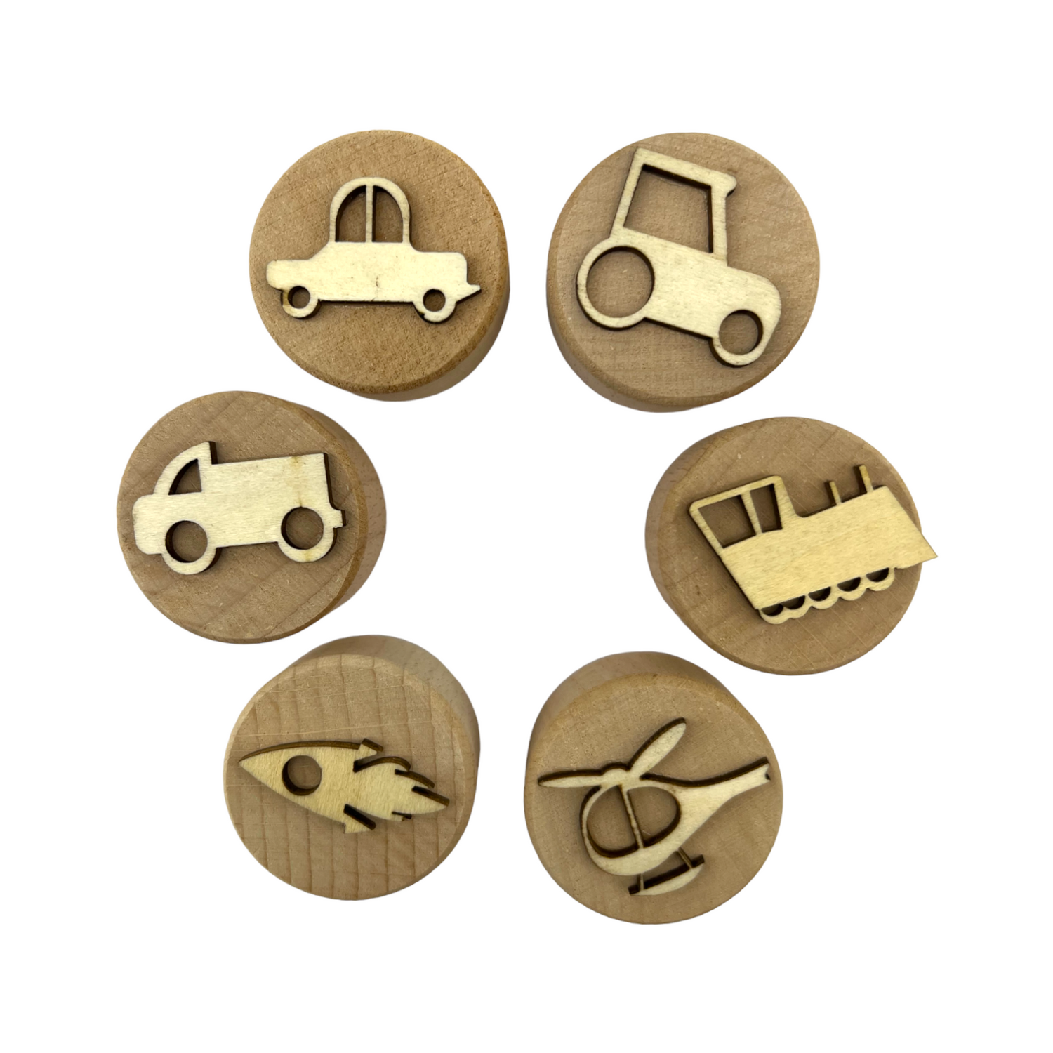 Wooden Playdough Stampers Set