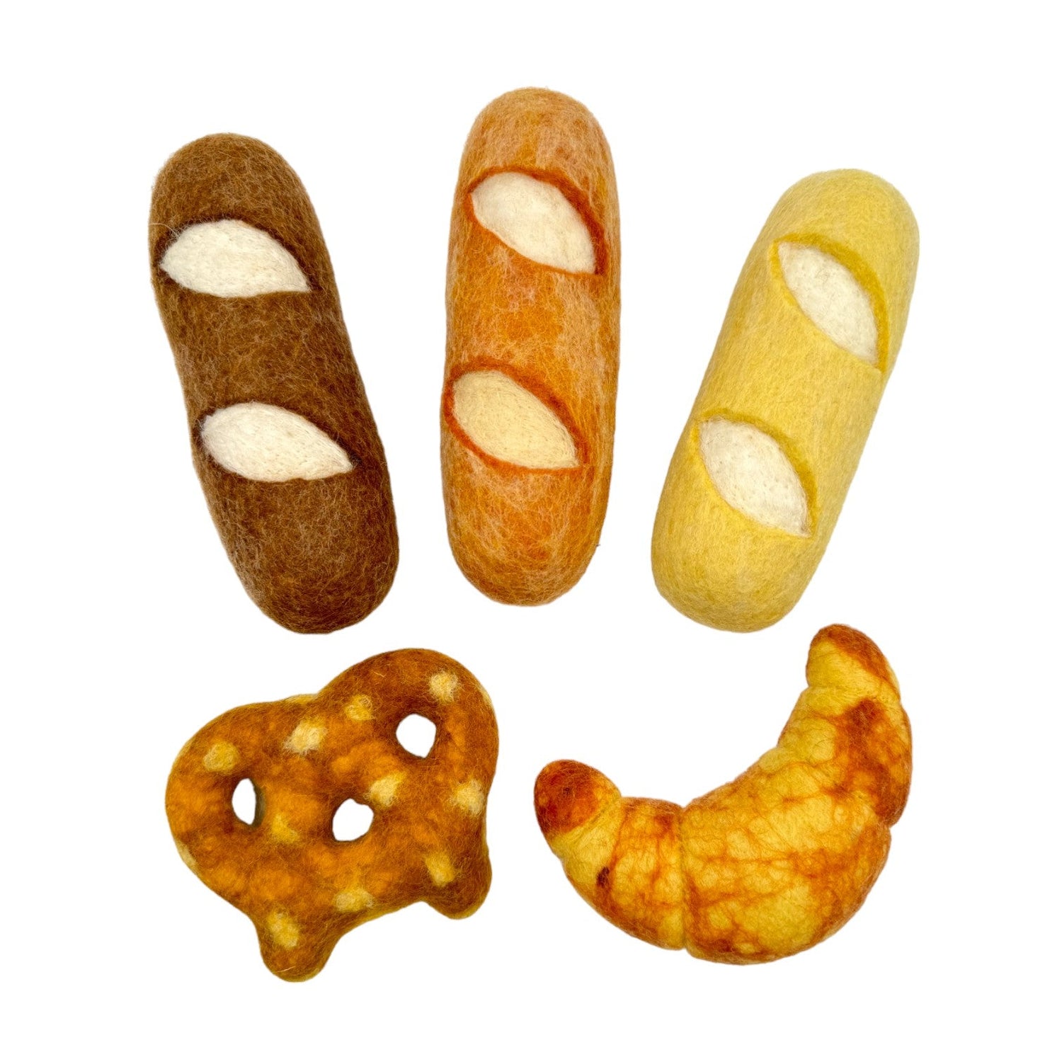 Handmade in Nepal 100% Wool Felt Foods Play Set for Pretend Cooking and Farmer's Market Play