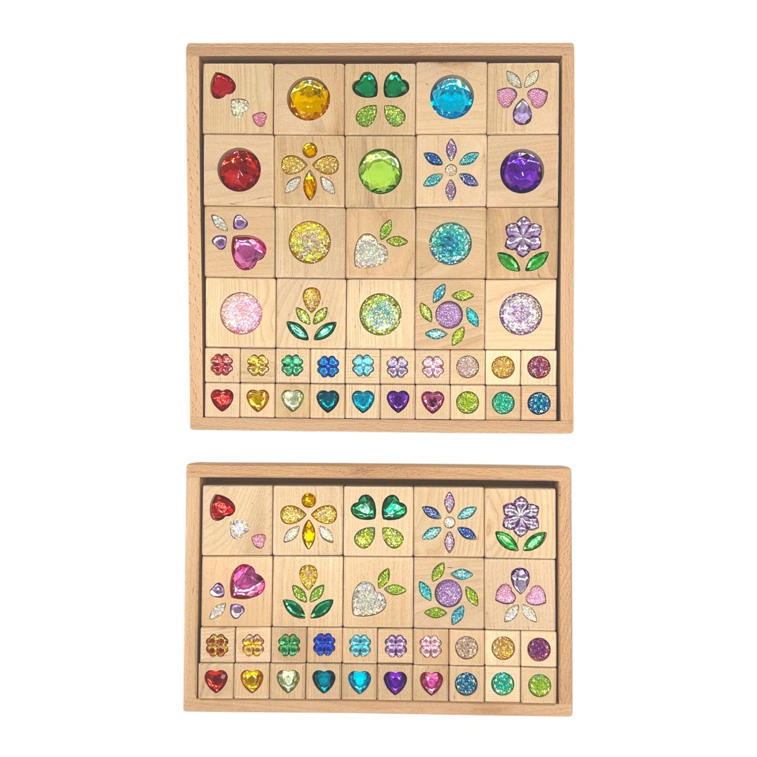 Sparkle Garden Gem Set – 30-Piece Small & 40-Piece Large Sets