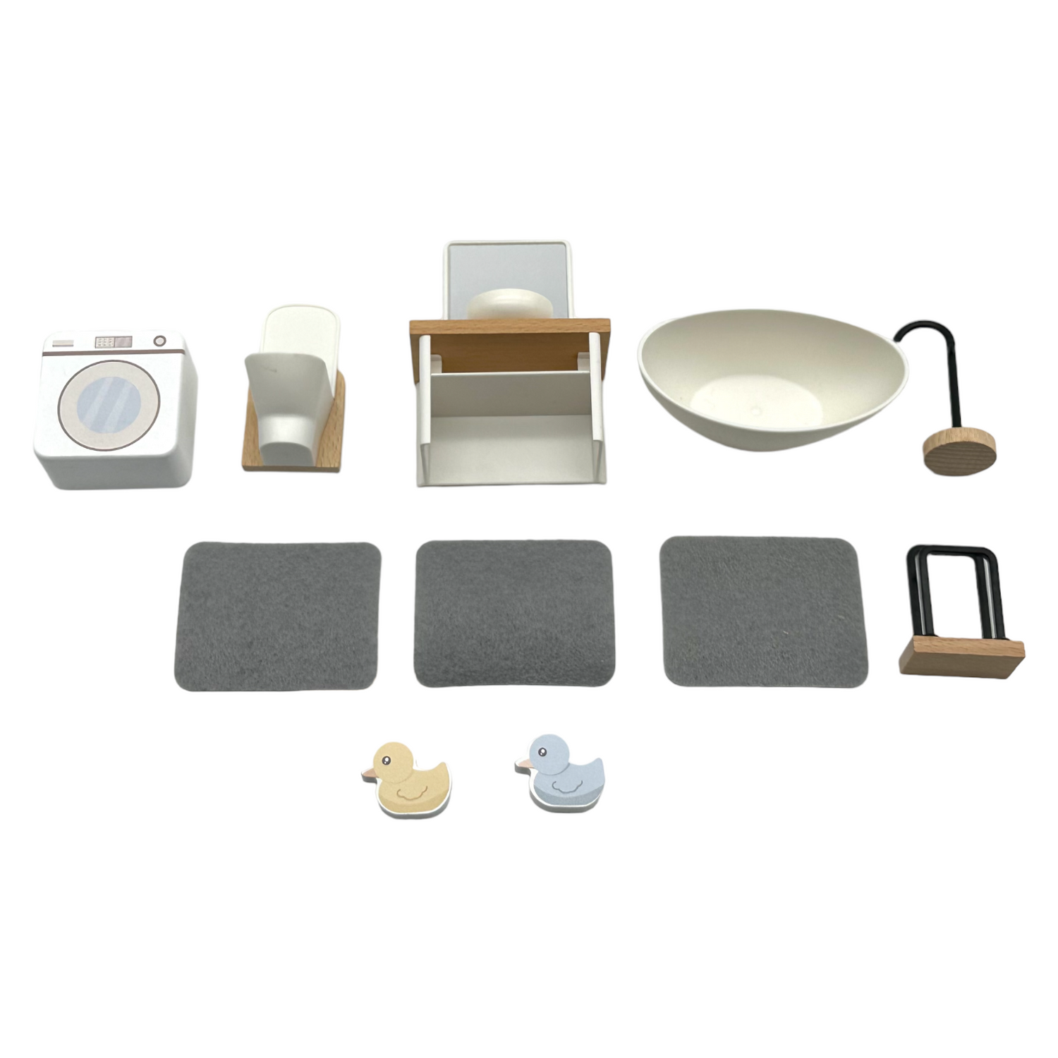 Wooden Dollhouse Furniture Toy Pretend Play Set