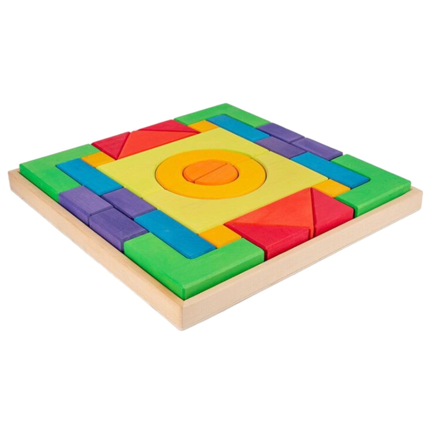 30 Pcs STAINED Large Basic I Building Block Set with Storage Tray