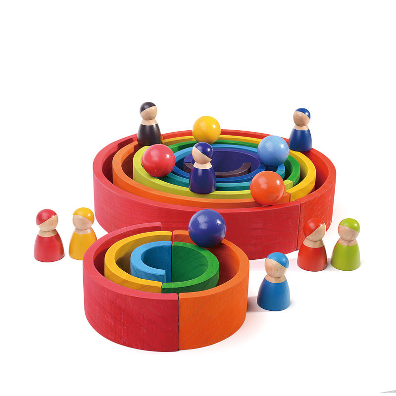 6-Piece Rainbow Wooden Balls – 1.8
