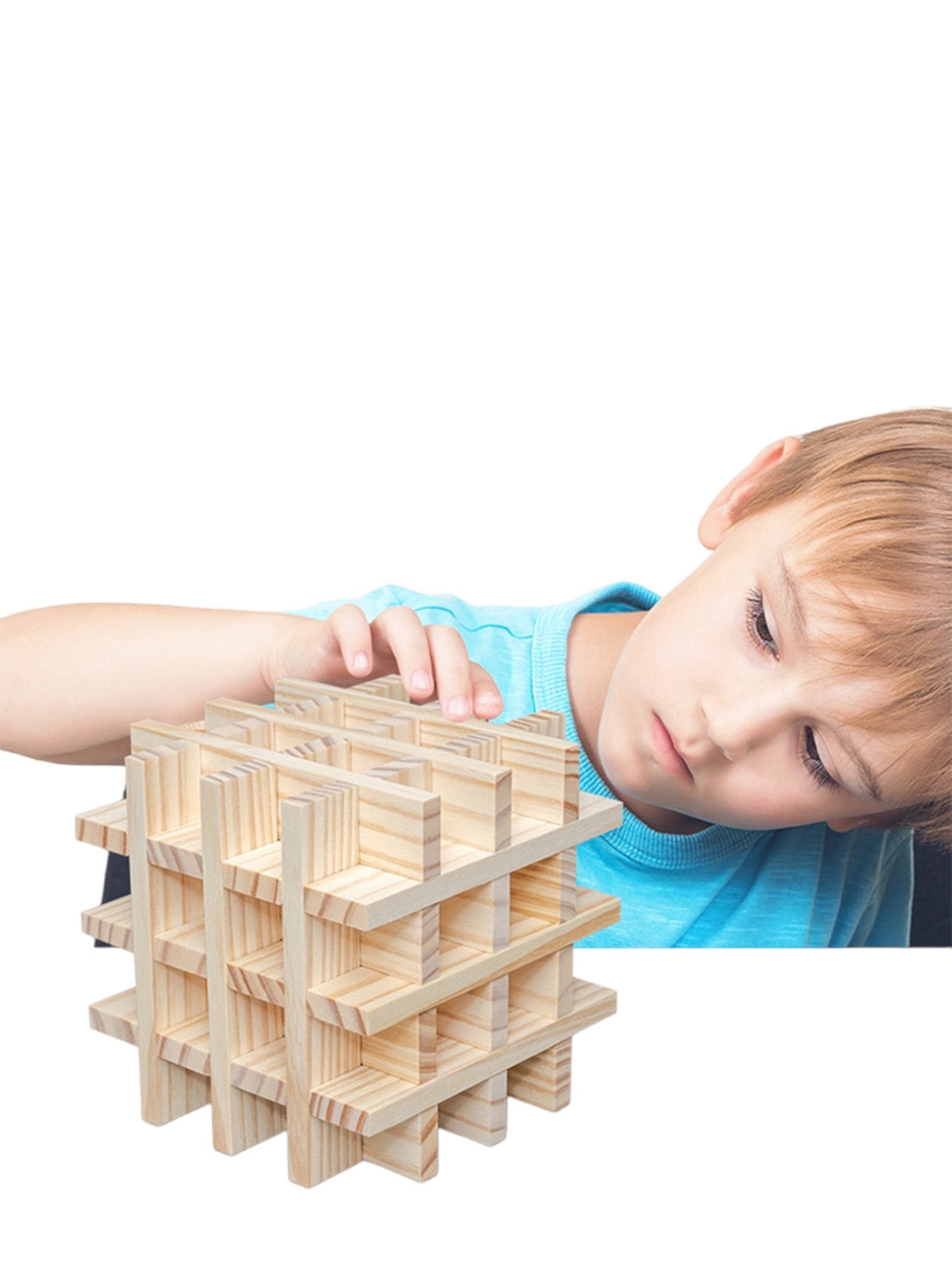 120-Piece Natural Wooden Building Planks Set | Open-Ended STEM Construction