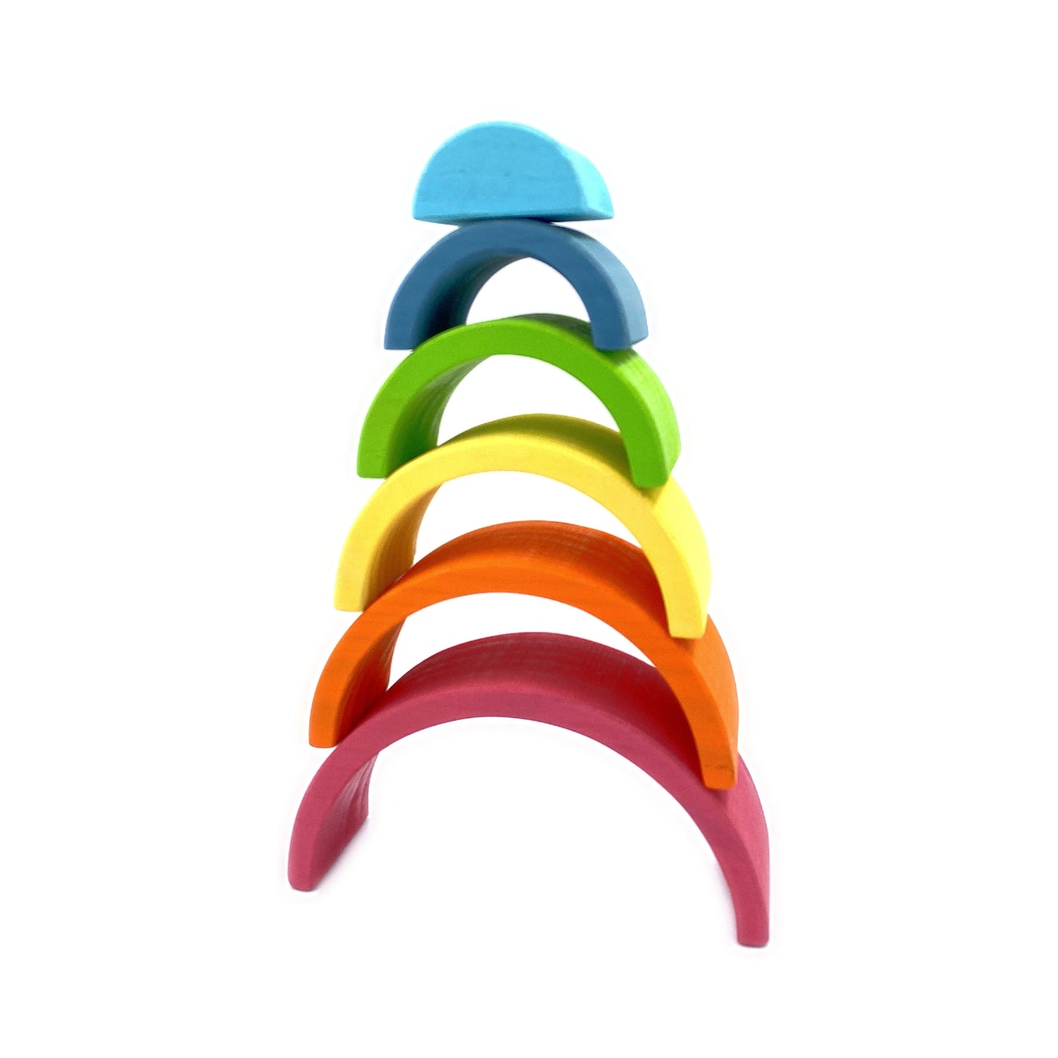 6 Pcs Small Rainbow Stacking Blocks – Pastel / Macaron Colors