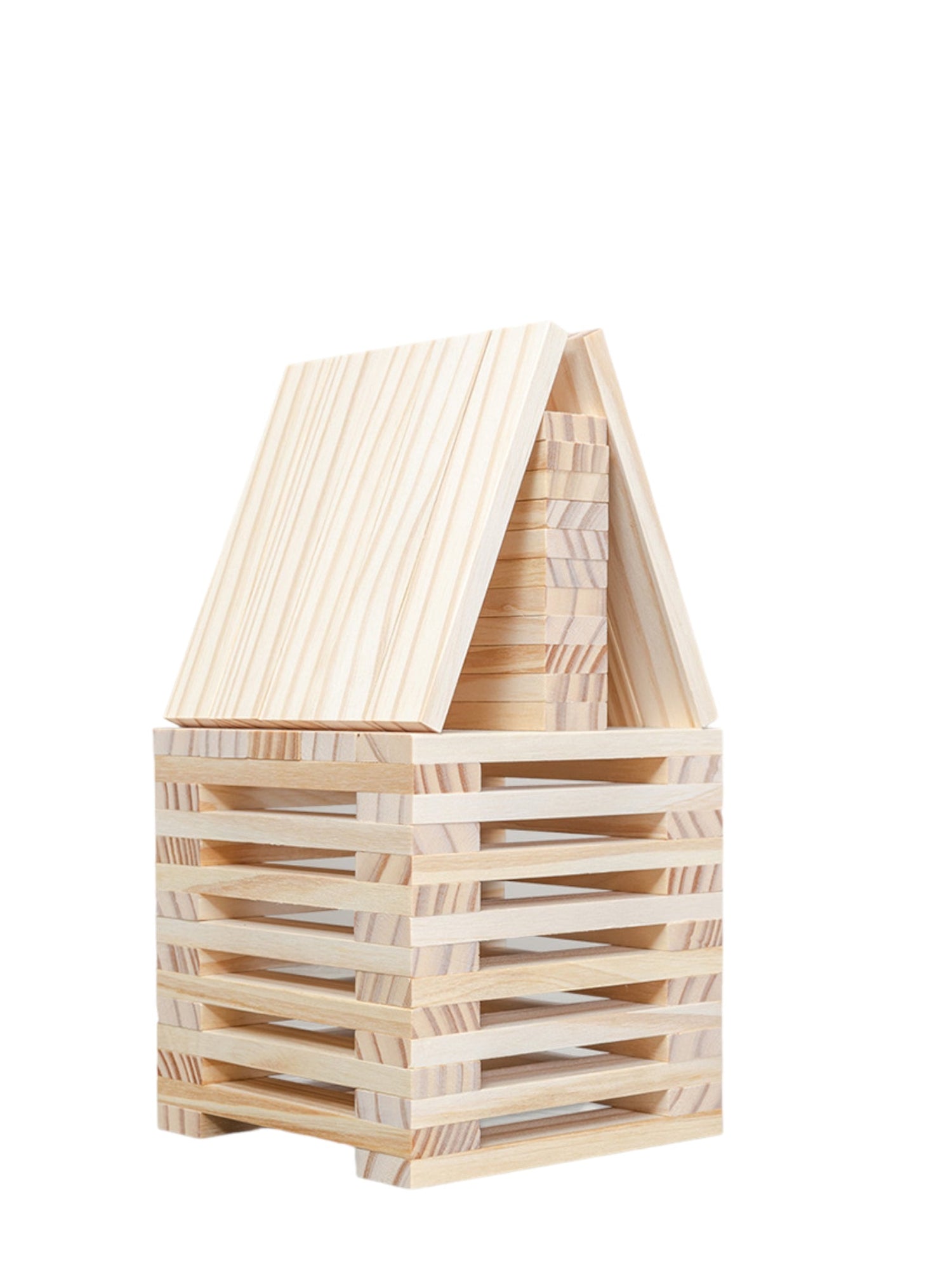 120-Piece Natural Wooden Building Planks Set | Open-Ended STEM Construction