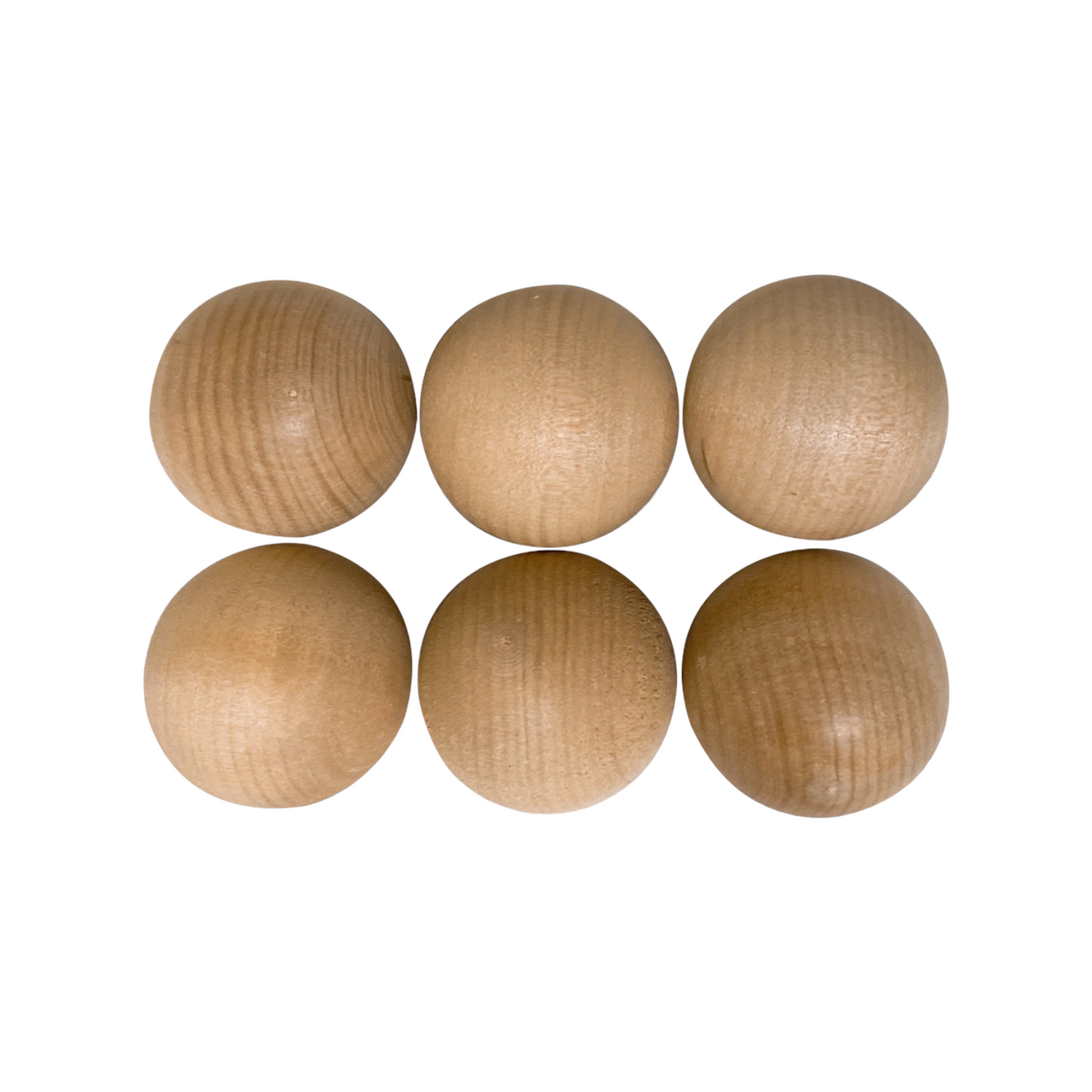 6-Piece Natural Wooden Balls – 1.8