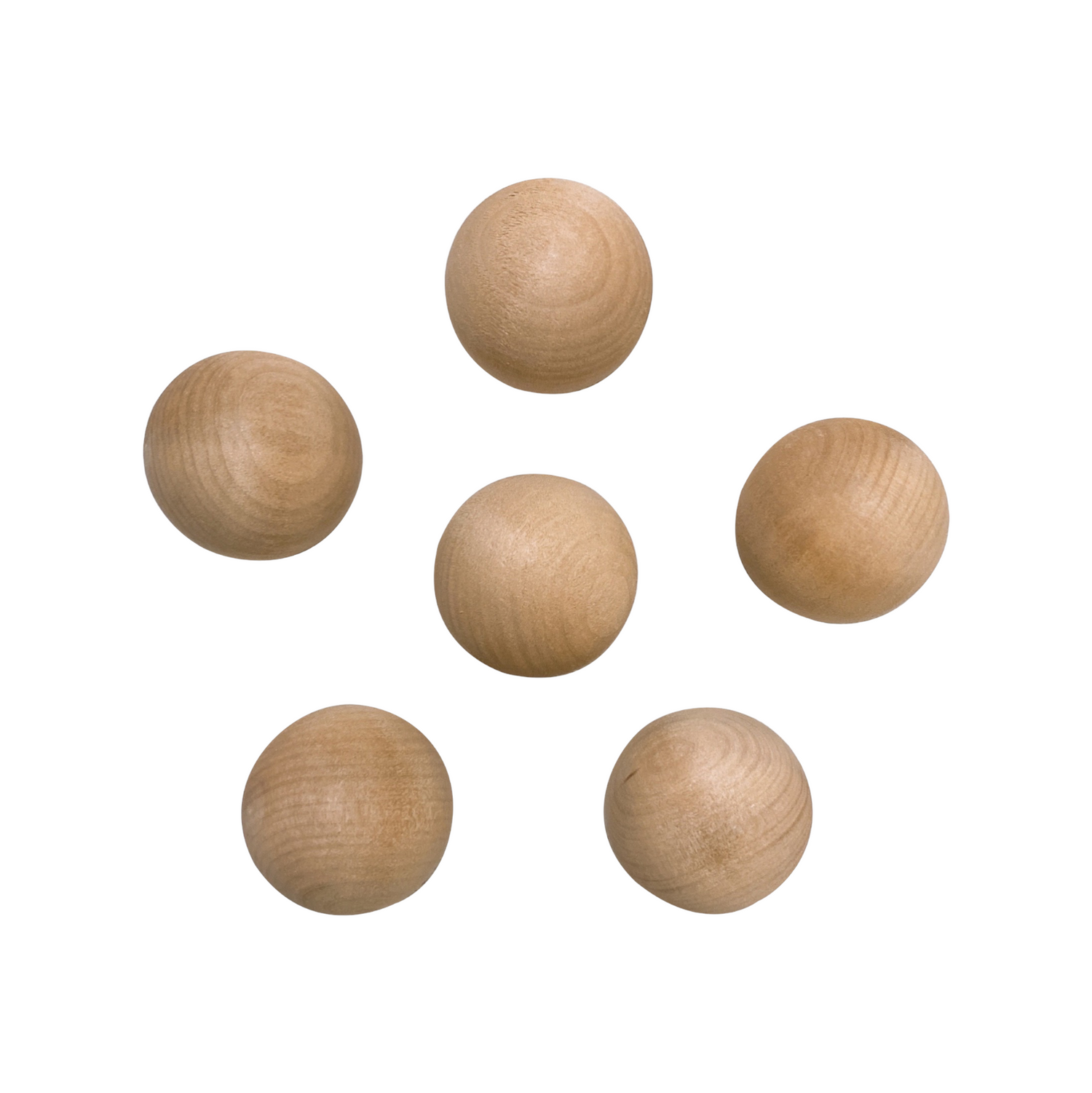 6-Piece Natural Wooden Balls – 1.8