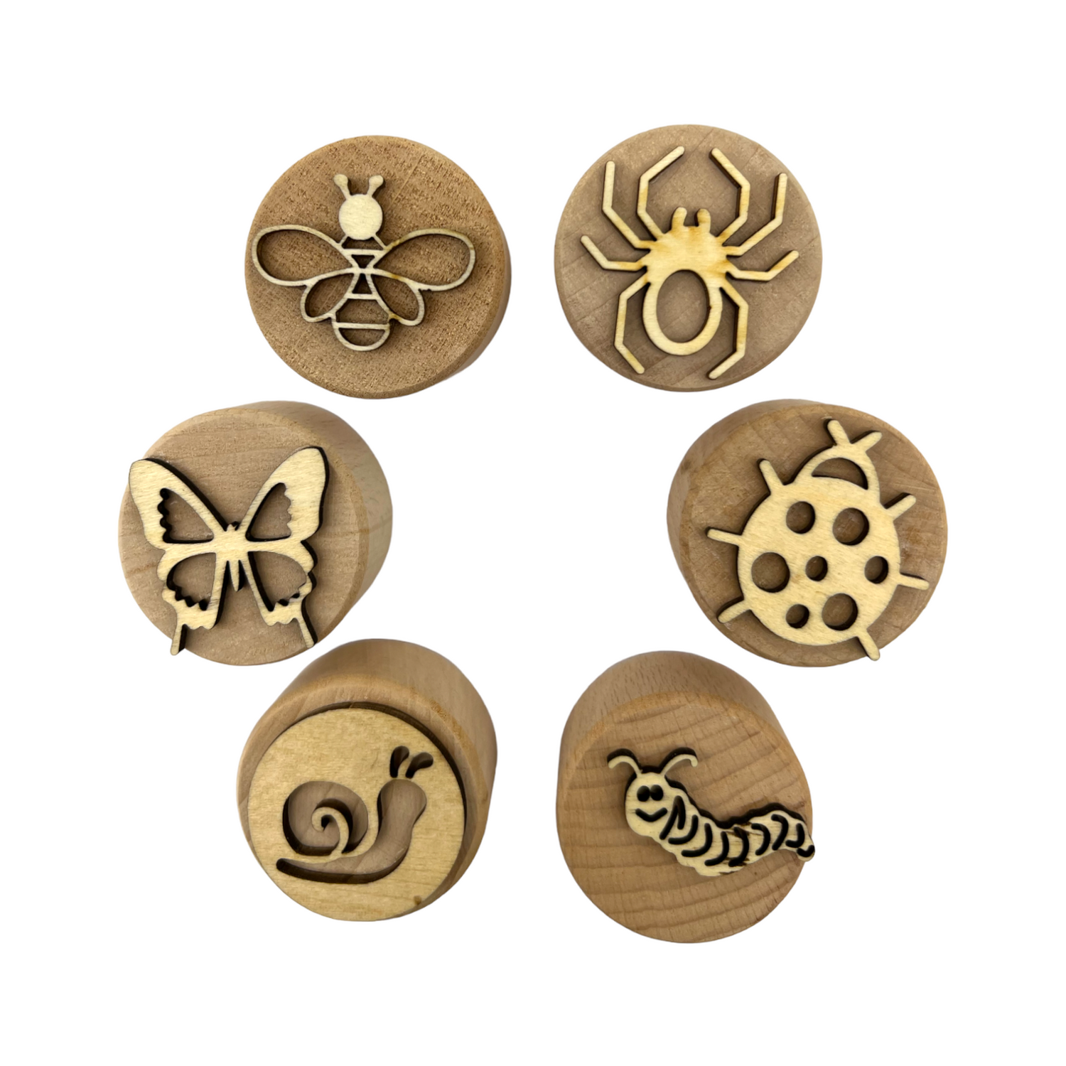 Wooden Playdough Stampers Set