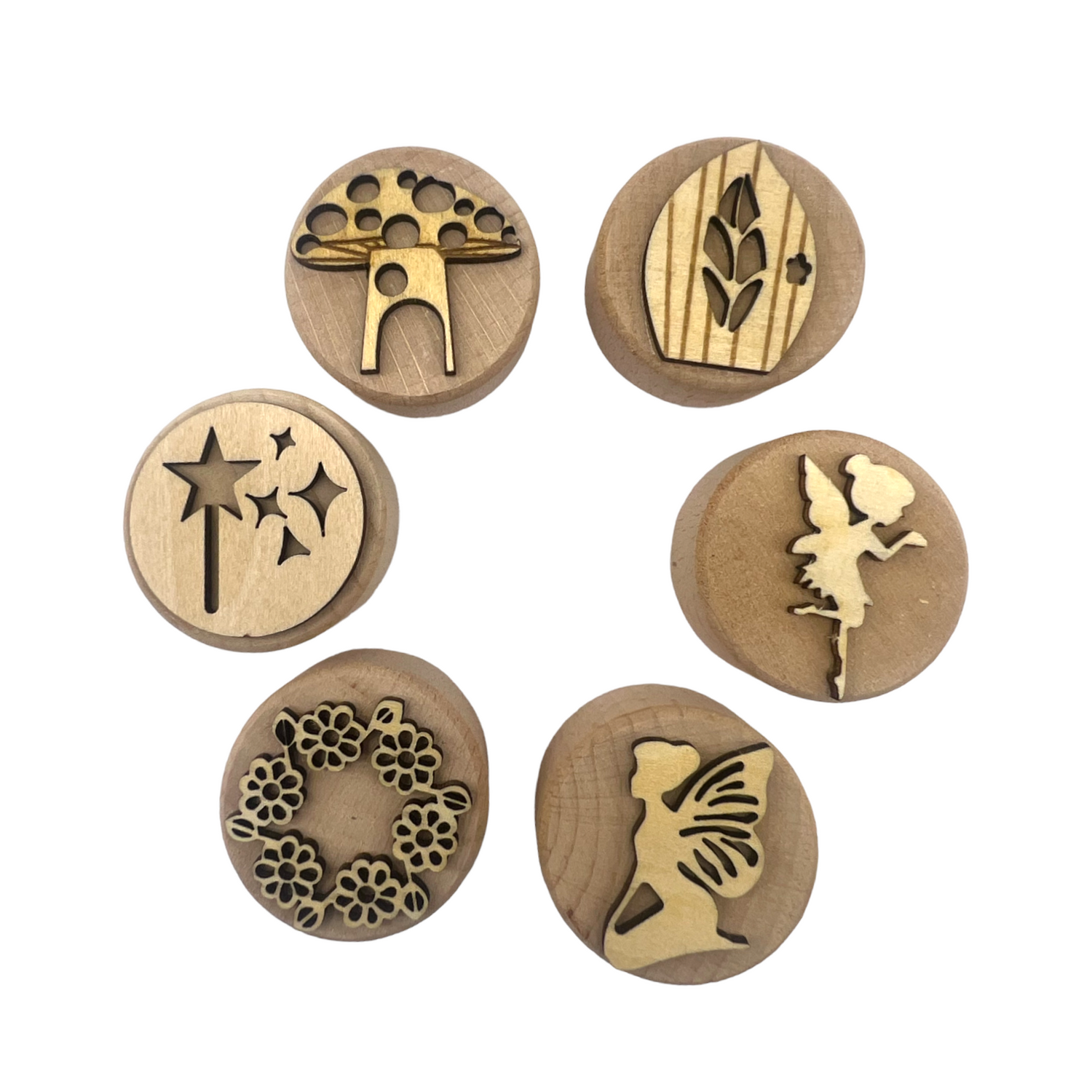Wooden Playdough Stampers Set