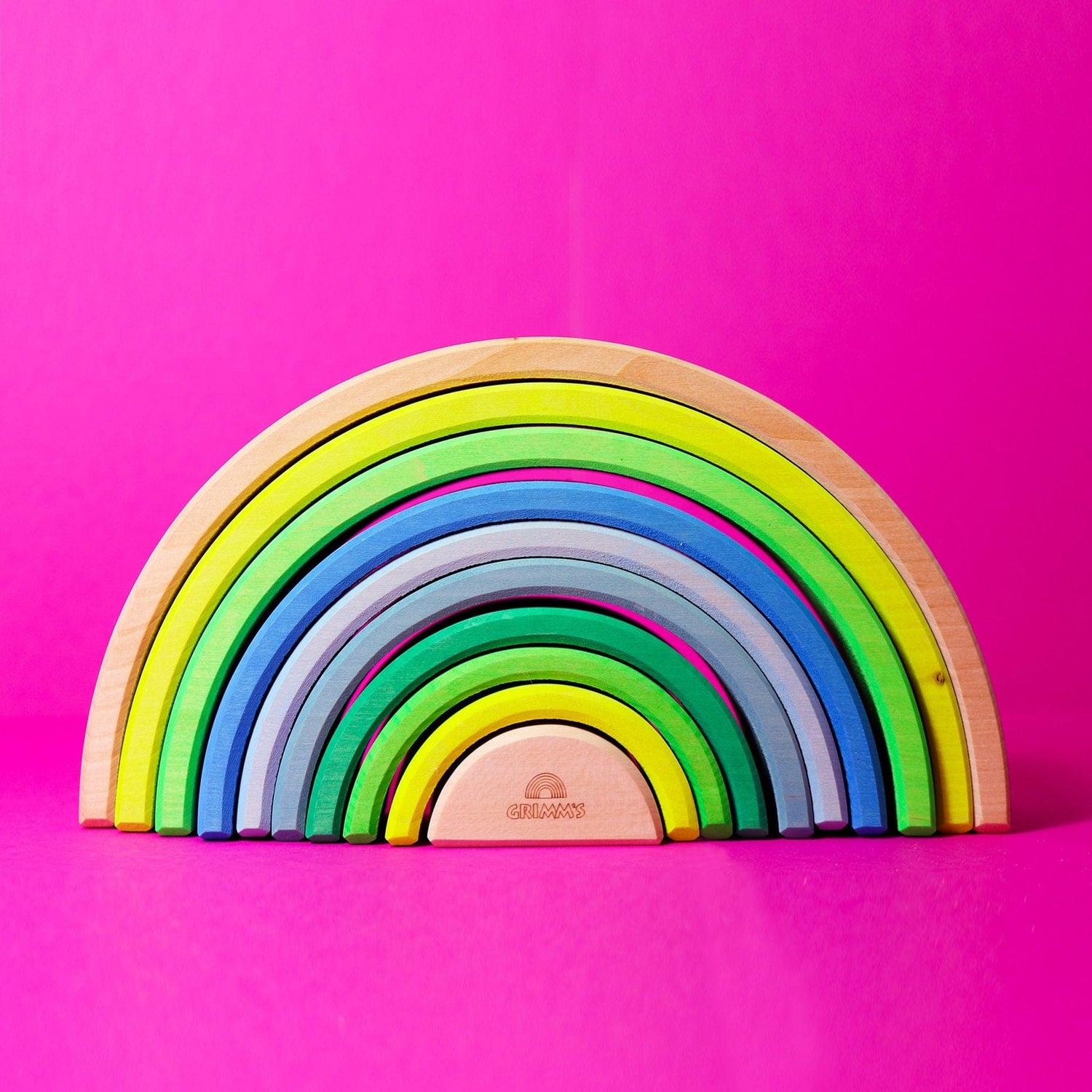 Grimm's Rainbow Neon Green 10 Piece