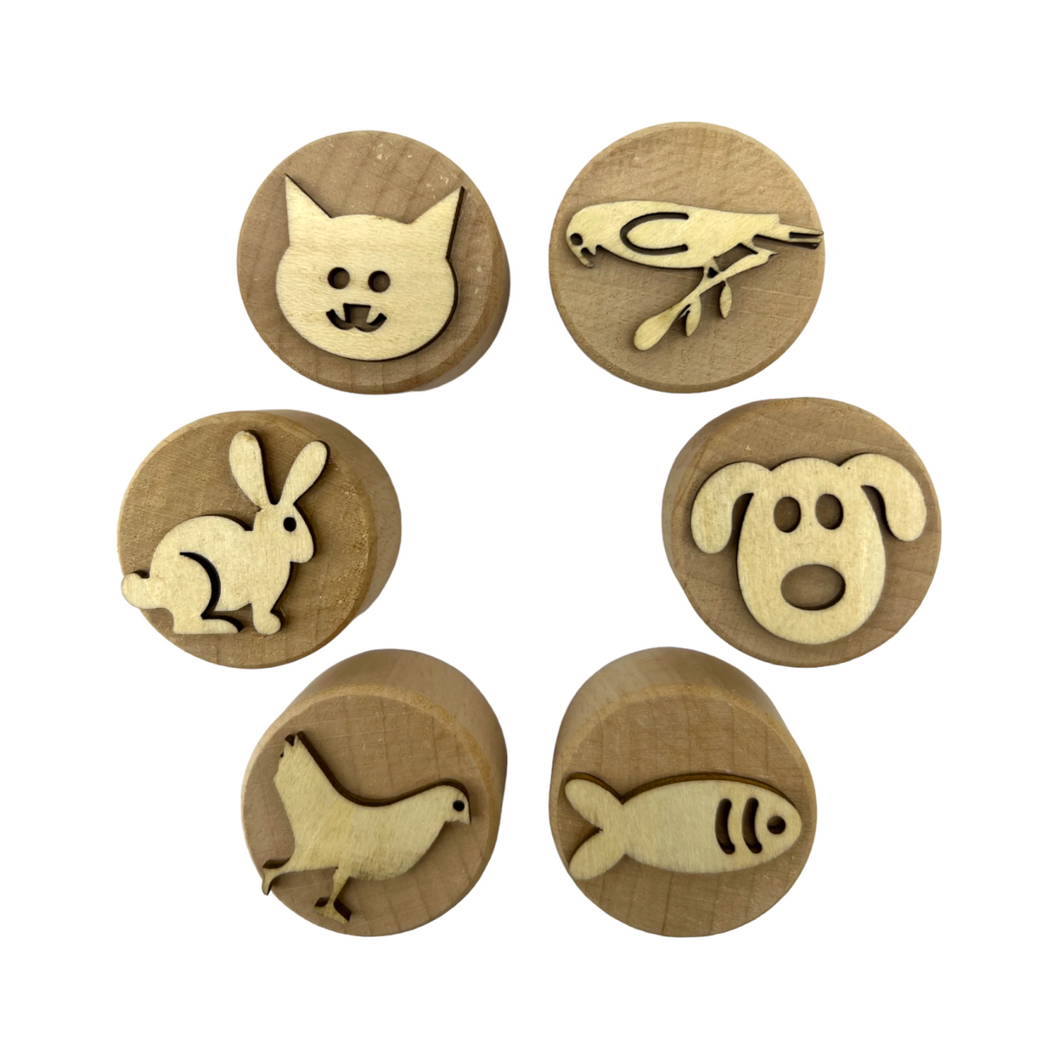 Wooden Playdough Stampers Set