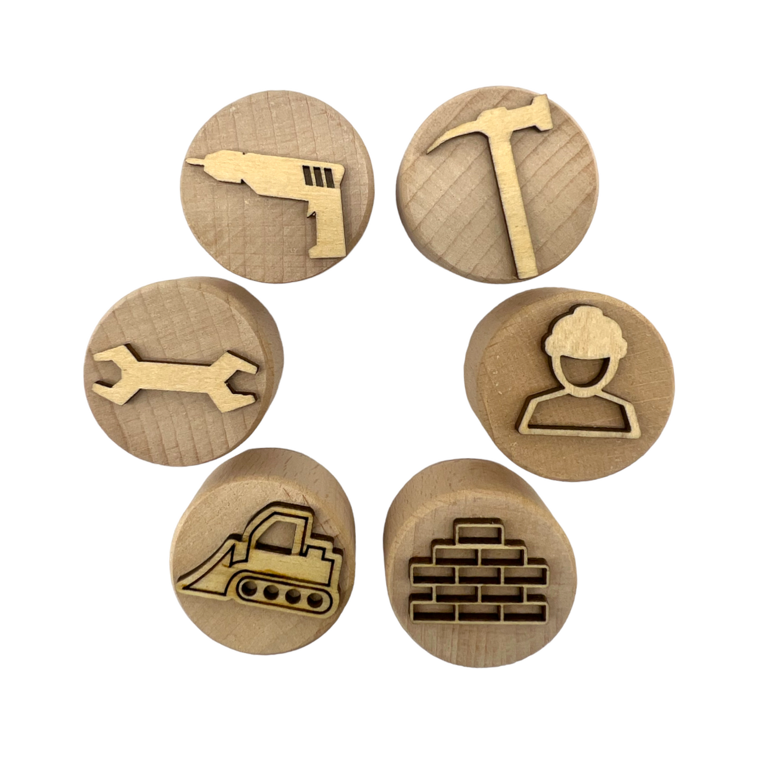 Wooden Playdough Stampers Set