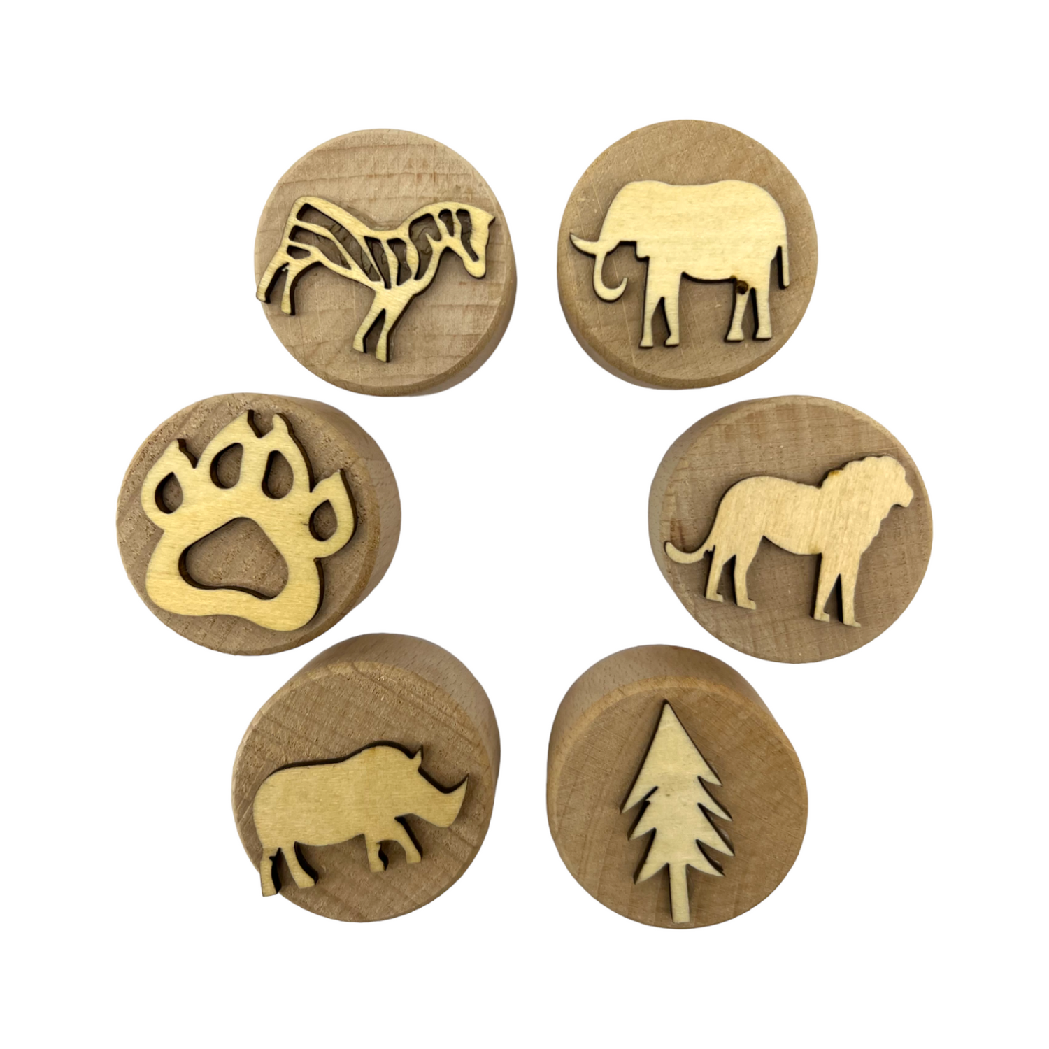 Wooden Playdough Stampers Set