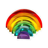 6-Piece Small Crystal Clear Rainbow Lucite Blocks – High Transparency Acrylic