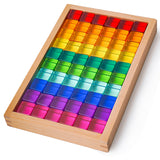 60 Pcs Rainbow Translucent Lucite Cubes Set with Storage Tray