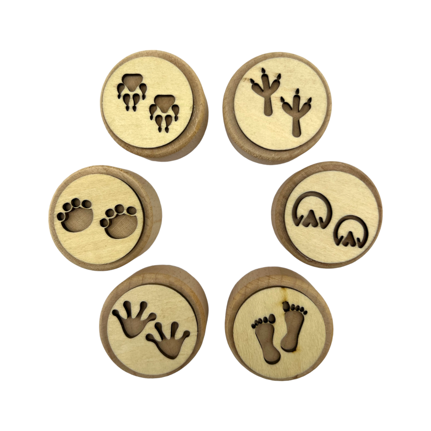 Wooden Playdough Stampers Set