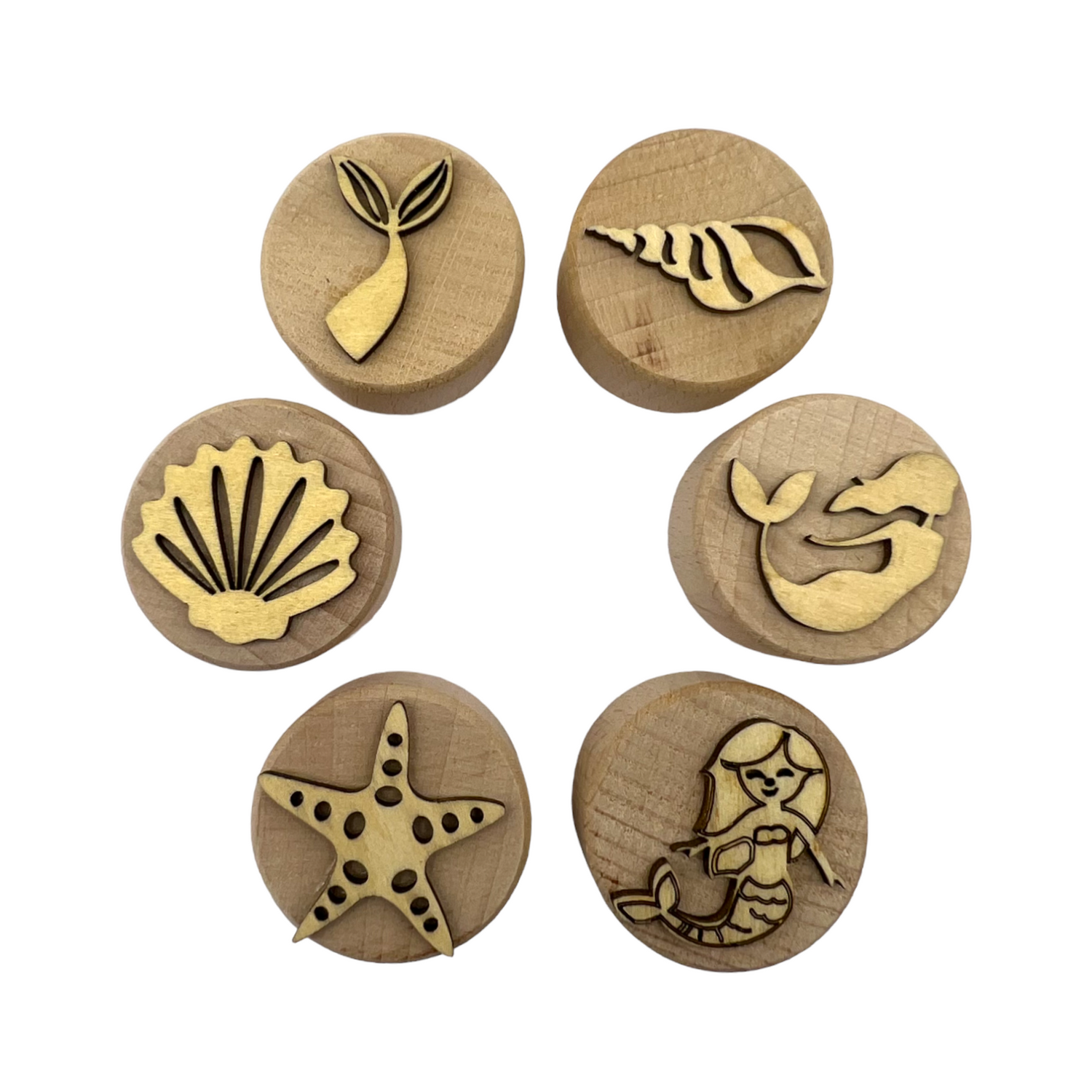 Wooden Playdough Stampers Set