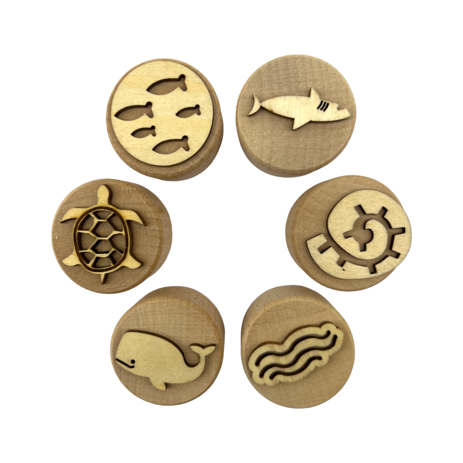 Wooden Playdough Stampers Set