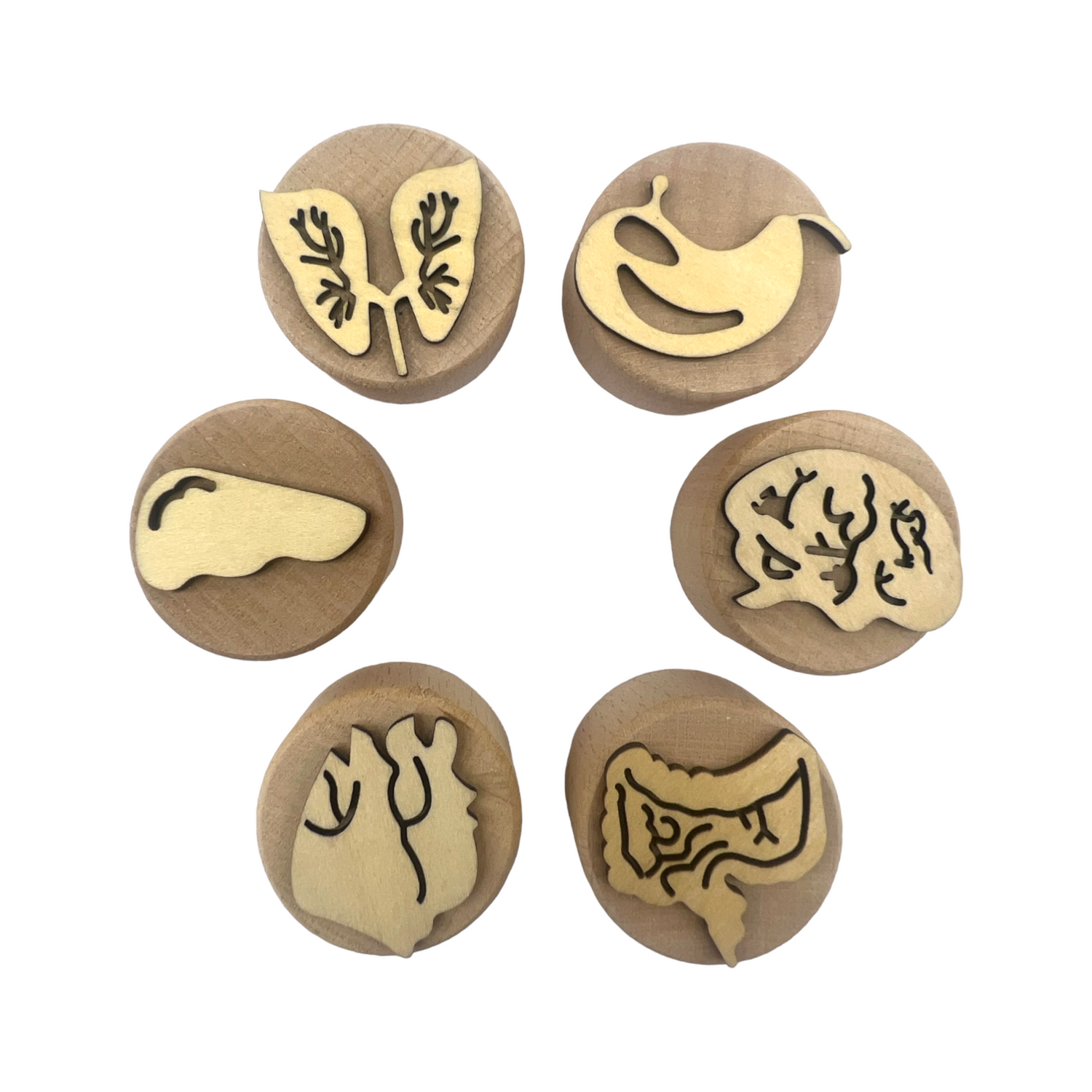 Wooden Playdough Stampers Set