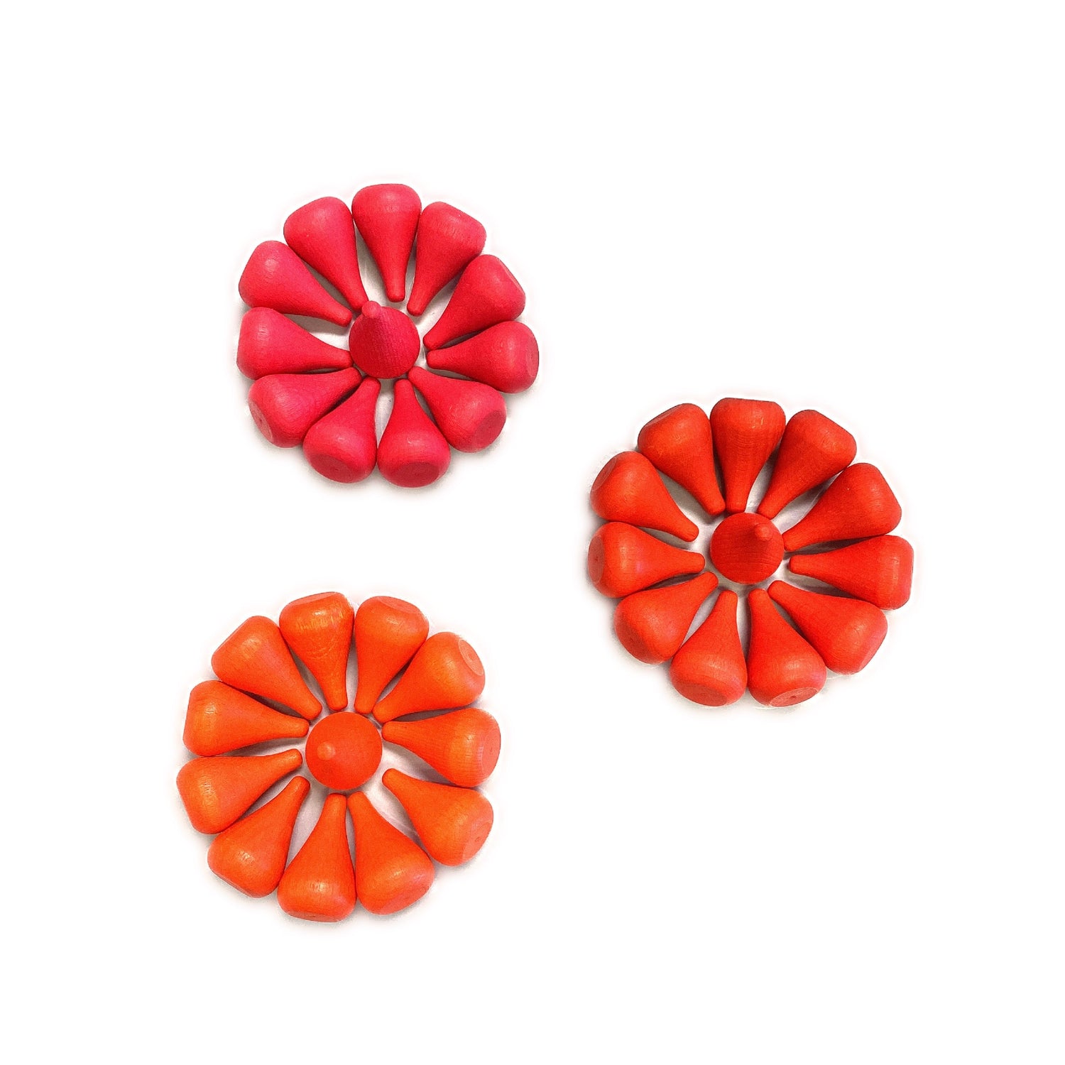 324 Pcs Mandala Loose Parts with Wooden Tray — Open-Ended Play Set