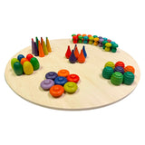 Wooden Circle Base Plate for Building – 16" Diameter | Open-Ended Play Platform