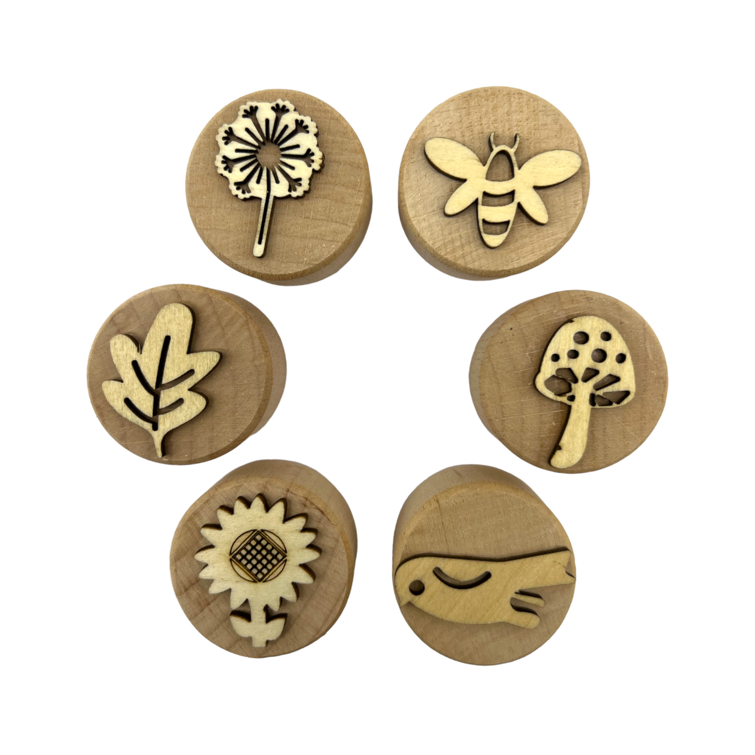Wooden Playdough Stampers Set