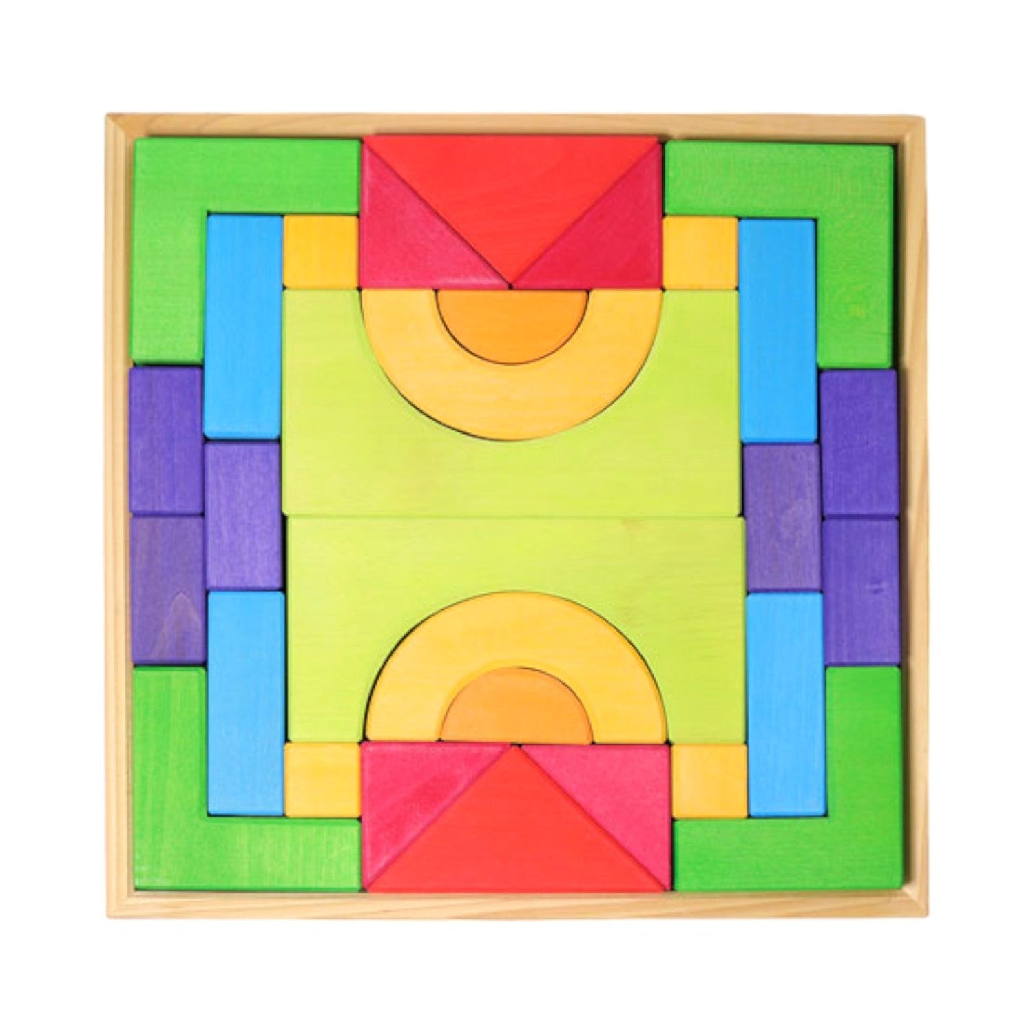 30 Pcs STAINED Large Basic I Building Block Set with Storage Tray