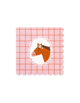Floral Pony Large Napkins – Set of 12 - Waydiy