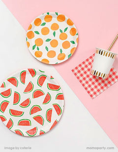 Fruit Punch Paper Plates – 9.25" Summer Party Set of 10 - Waydiy