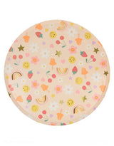 Happy Face Icons Dinner Plates – 10.5" Party Set of 8 - Waydiy