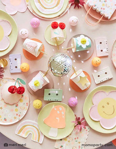 Happy Face Icons Dinner Plates – 10.5" Party Set of 8 - Waydiy