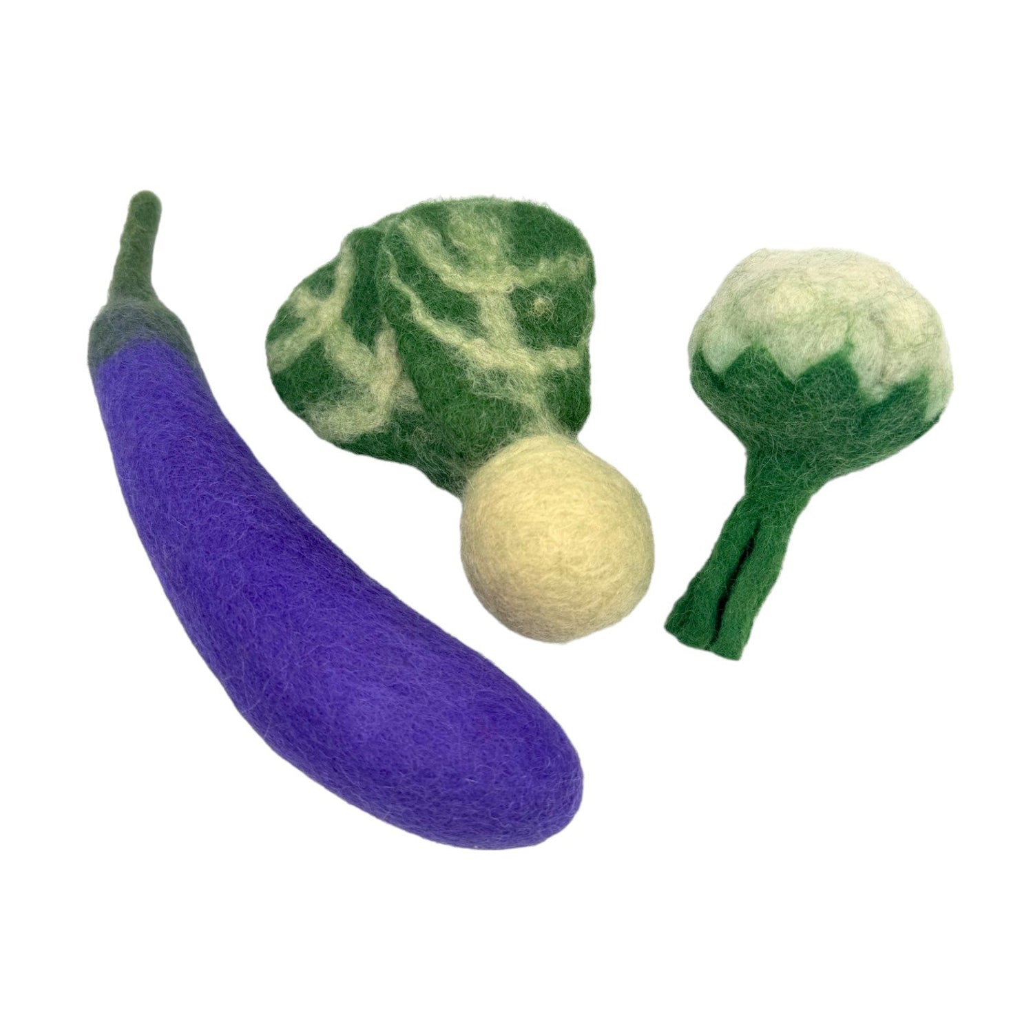 Handmade in Nepal 100% Wool Felt Foods Play Set for Pretend Cooking and Farmer's Market Play