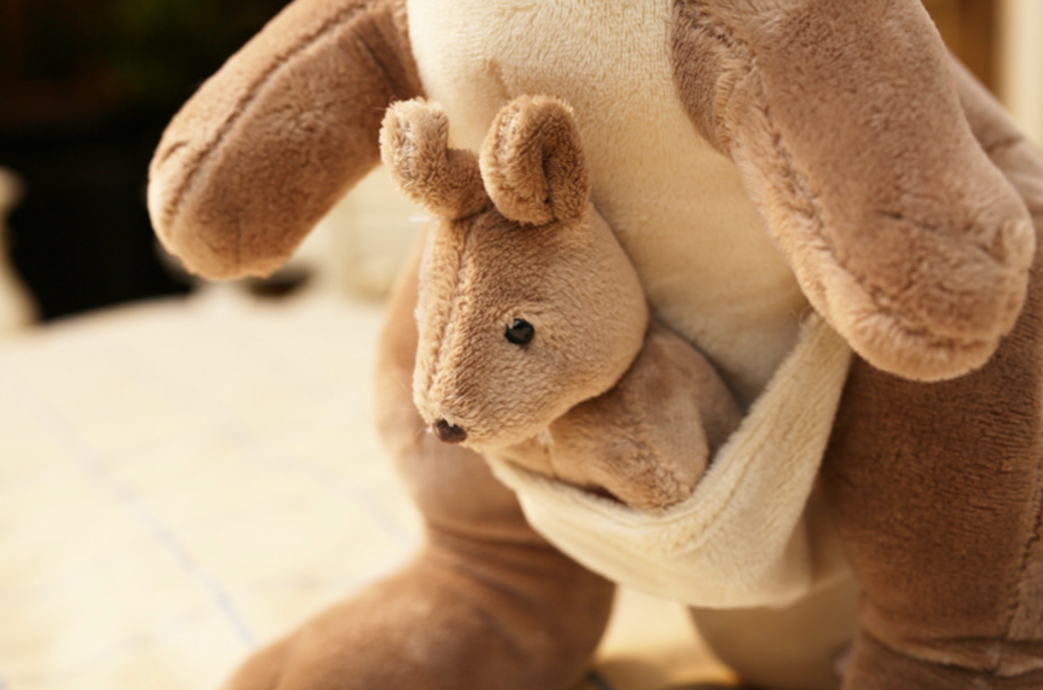 Kangaroo Plush Toy with Joey