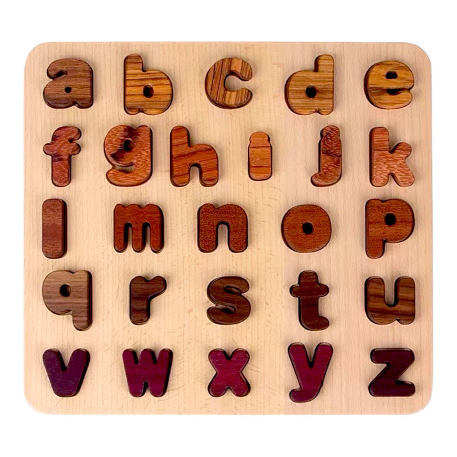 Natural Wooden Alphabet & Numbers Puzzle – Uppercase, Lowercase & Math Options