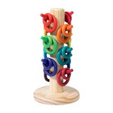 12-Dowel Sorting Tree with 24 Building Rings Set