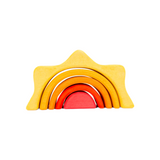 5-Piece Stained Mini Wooden Sun Rainbow Stacker