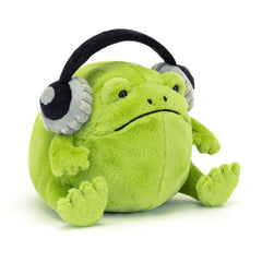 Plush Frog Toy with Headphones – 21cm - Waydiy
