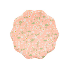 Ditsy Floral Paper Side Plates – 8.5" Party Set of 12 (4 Colors) - Waydiy