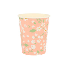 Ditsy Floral Paper Cups – 9 oz Party Set of 12 (4 Colors) - Waydiy